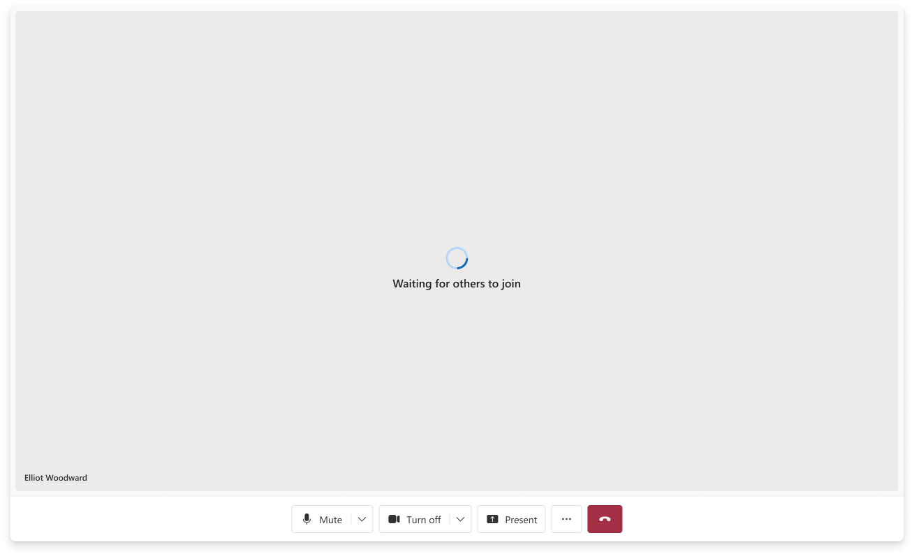 Teams interop lobby — waiting room before host admits participant
