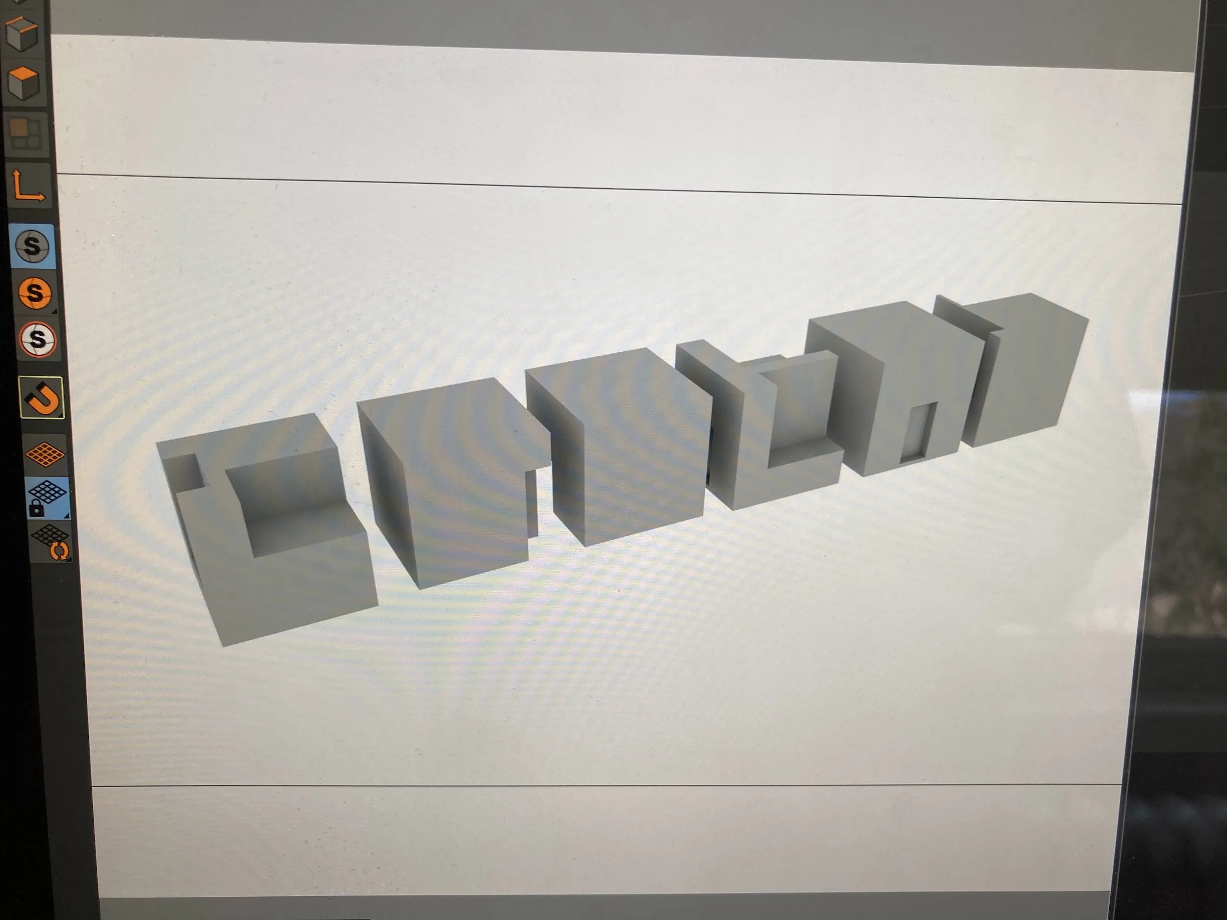 Cube forms modeled for physical fabrication