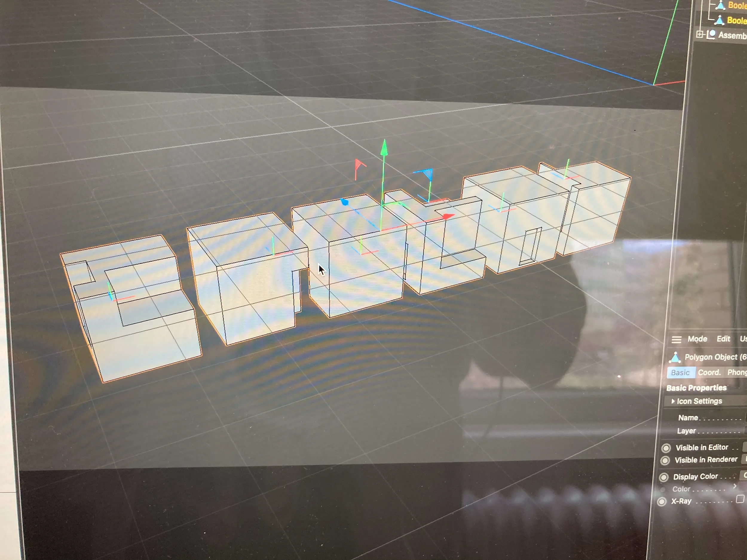 Wireframe cube form variations