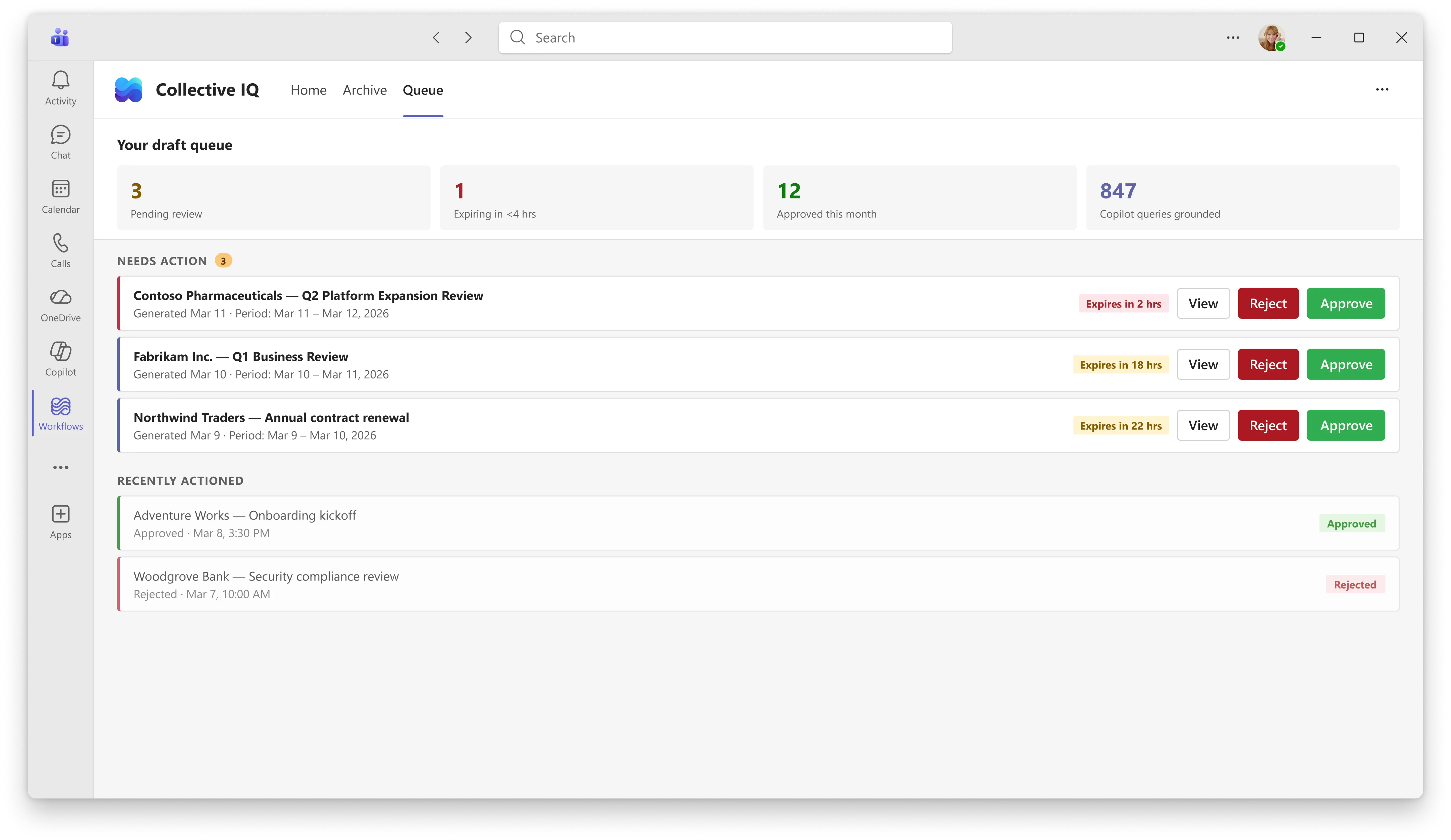 Earlier direction: dashboard with archive, queue, and multi-surface navigation