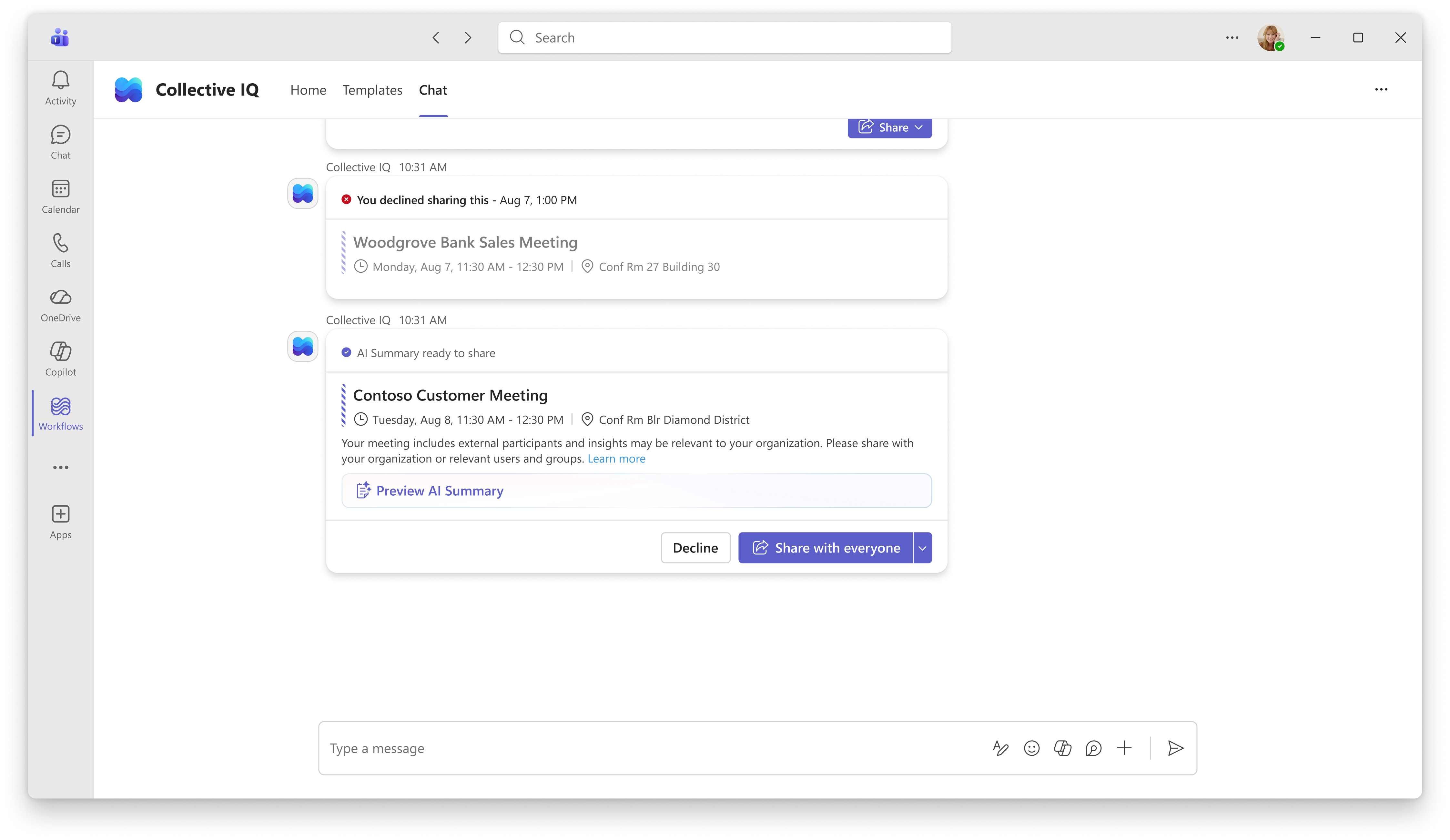 Earlier exploration: automatic sharing removed user control