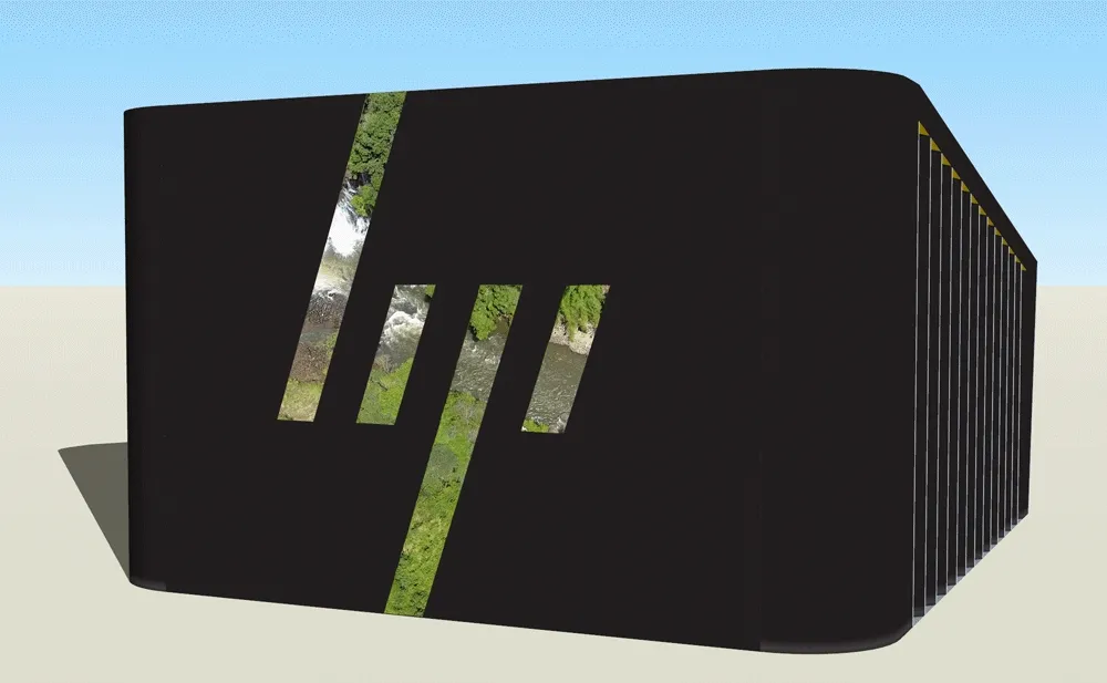 Video screen on exterior front face