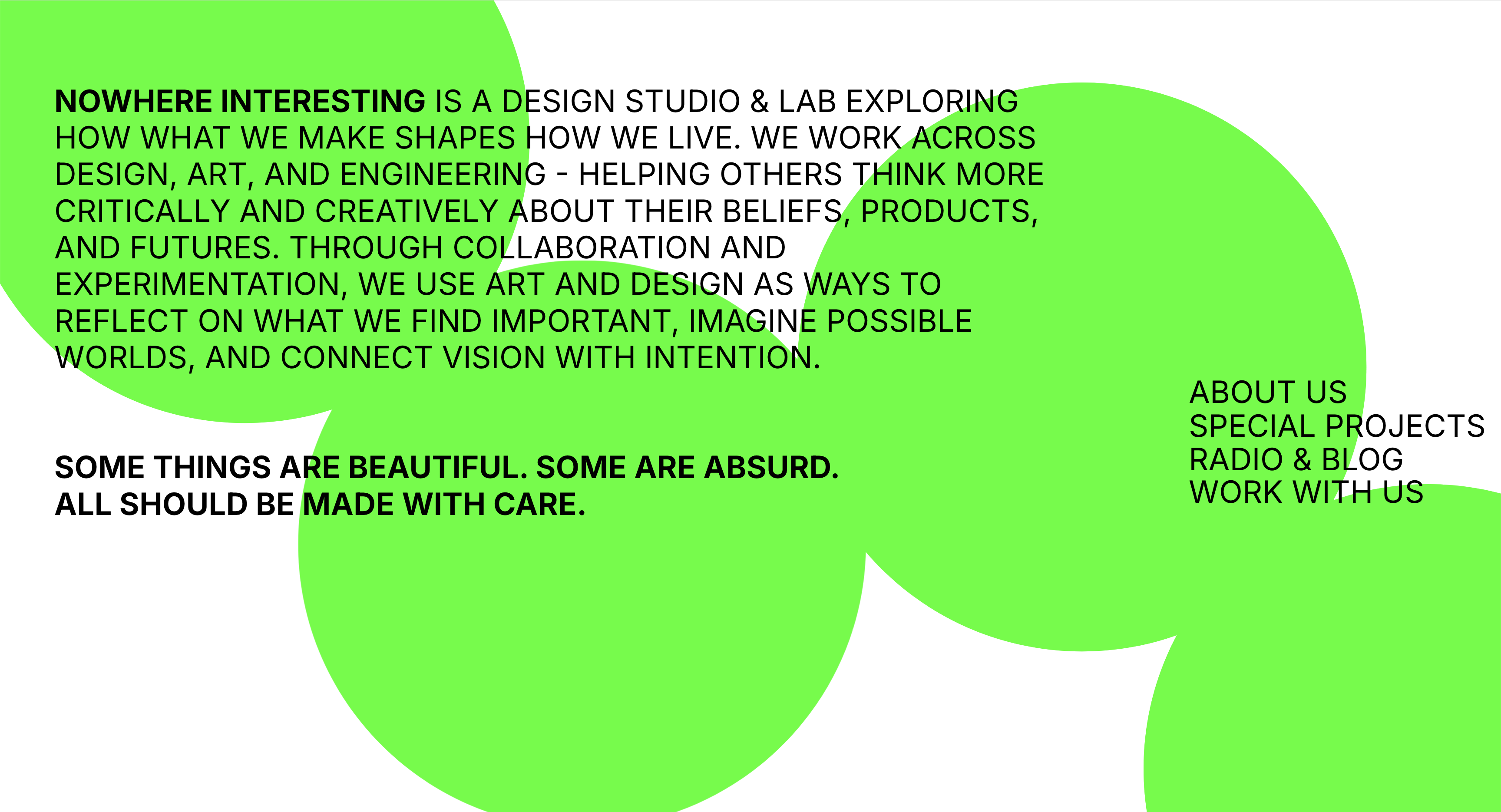 Nowhere Interesting — Design Studio & Lab