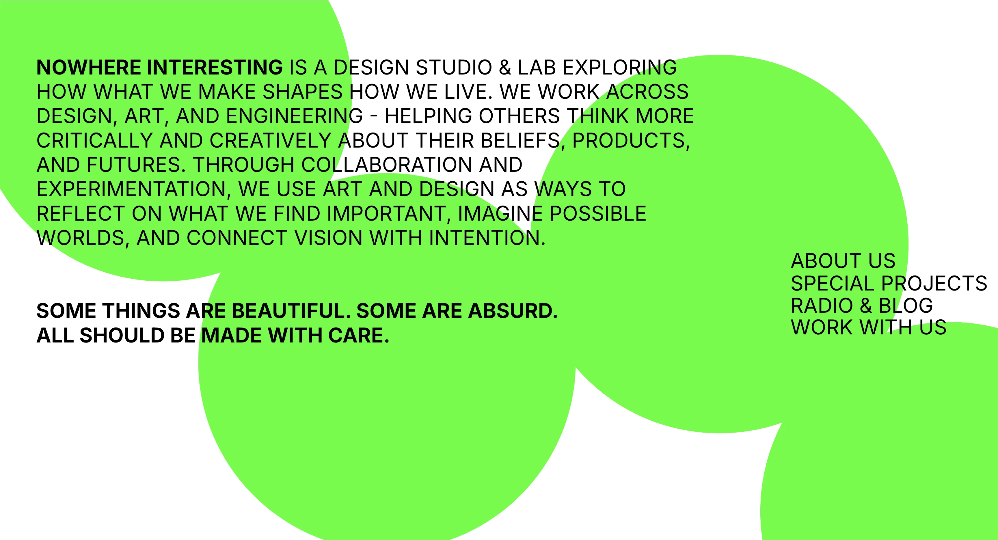 Nowhere Interesting — Design Studio & Lab