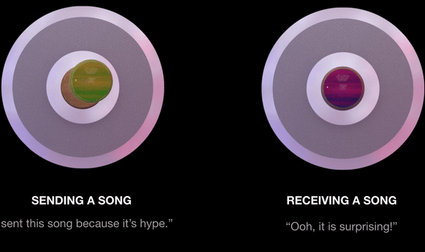 Visual state — sending & receiving