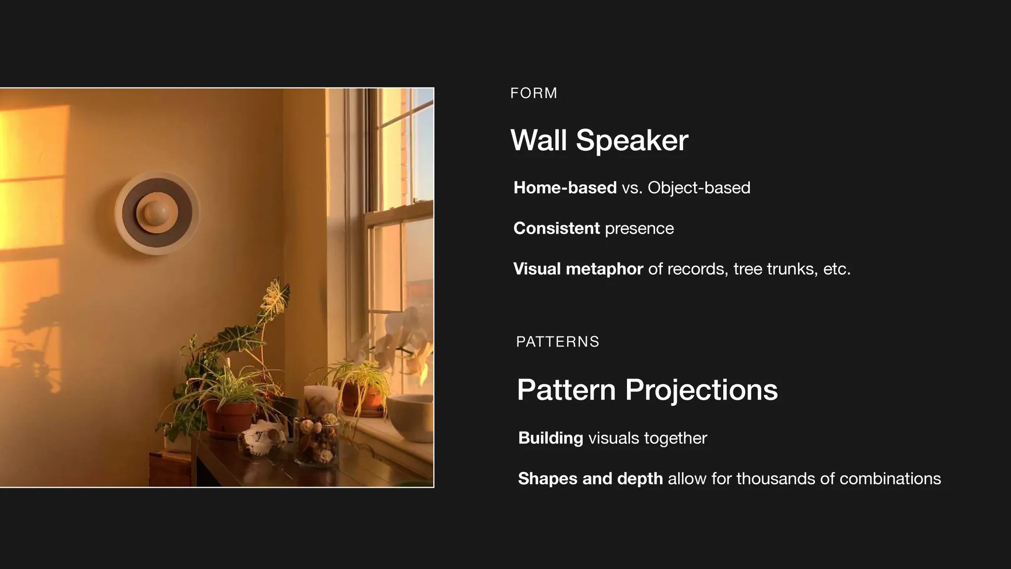 Orbit speaker — physical prototype front view